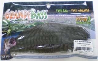 Grande Bass Rattlesnake Bait 6.5 Green Pumpkin 4 Pkgs 876717002046 