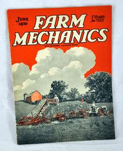 Antique Farm Mechanic Magazine June 1930 Issue Caterpillar Collectible 