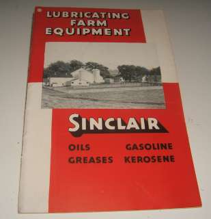 1933 Lubricating Farm Equipment SINCLAIR Oil World Fair  