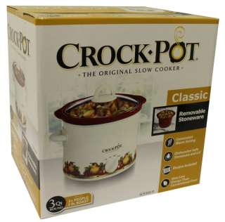 New Crock Pot SCR300 R Classic 3 Quart 3 Lb Round Manual Slow Cooker 3 