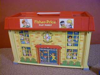 Vintage Fisher Price Little People HOSPITAL 931 Play Family 100% 