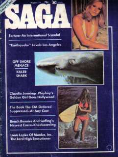 Saga Magazine August 1974 Claudia Jennings Golden Girl  