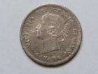 1874 H (plain 4) Silver 5 Cent. Canada. XF details.  