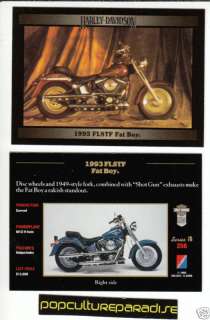 1993 HARLEY DAVIDSON FLSTF FAT BOY BIKE MOTORCYCLE CARD  