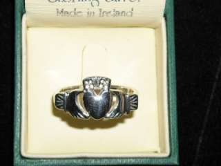 Celtic&HeraldicMensSterling Claddagh Ring Sz11 Irish  