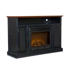 Antebellum TV/ Media Storage Cabinet with Built In Two Tone Black and 