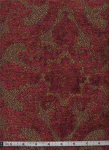 RUBY RED CHENILLE UPHOLSTERY FABRIC HEAVY DELUXE NEW  