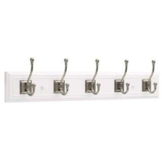   Hooks in Flat White and Satin Nickel R46121Y WSN L at The Home Depot