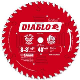   in. x 40 Tooth Carbide Finish Blade D0840X at The Home Depot