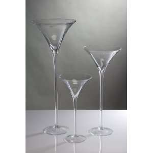 XXL Martiniglas Glas Kelch Riesenglas Glasvase Blumenvase Bodenvase 