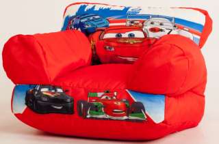 Disney Cars 2 Youth Chair Style Bean Bag Chair with Lightning McQueen 