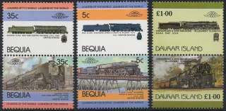 USA RAILROAD COLLECTION of 100 TRAIN LOCOMOTIVE STAMPS / Leaders of 