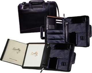 Scully Leather Zip Tri Fold PDA Portfolio Italian Leather 117   Free 