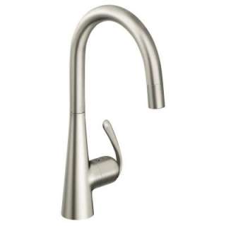 Ladylux 3 Single Hole Pro Dual Spray Pull Down Kitchen Faucet in Super 