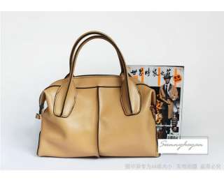 Real leather handbag shoulder travel bag boston D bag Satchel tote 
