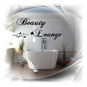Beauty Lounge WANDTATTOO BAD Wellness Oase Sticker Fliesen Spruch 