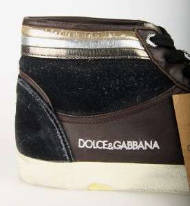 NEW DOLCE & GABBANA HERITAGE COLLECTION FUNKY HIGHT TOP LEATHER SHOES 