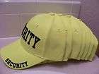 Lot Bright Yellow Security Event Bar Club Cap Hat NWT