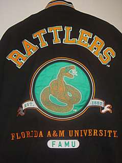 FAMU Florida A&M Rattler NCAA Heavyweight Racing Jacket  