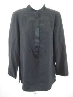 MARC JACOBS Black Silk Button Down Long Sleeve Shirt 2  
