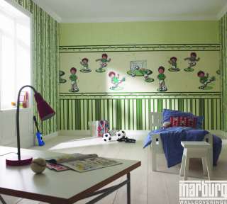 Wandbild/Panel Kinderzimmer Tapete Fußball in 4 Farben  