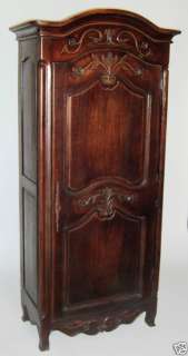 Antique Style Country French Bonnetier Wardrobe Solid Wood Panaled 