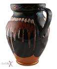 Vase Krug Ton Keramik Handarbeit aus Gradara geritzt  