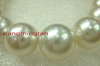 NATURAL REAL 1719mm south sea WHITE pearl necklace 14K  