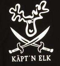 elkline TUGA „Käpt´n Elk“ T Shirt Herren Pirat schwarz NEU 