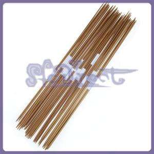 11 size 13.8” Double Point Knitting Bamboo Needle 44 PC  