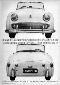 1958 Triumph TR 3 Roadster Worlds Greatest Original Ad  