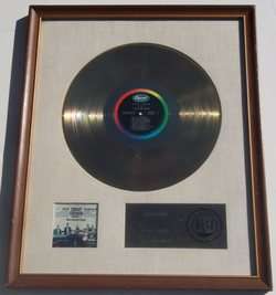 BEACH BOYS 1960s RIAA Certified Gold White Matte LP Award Nick Venet 