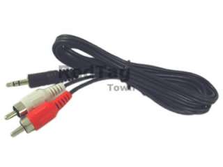 mm Stereo Audio to 2 RCA Cable for PC TV DVD iPod  