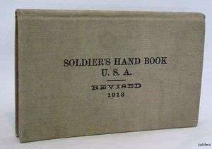 Soldiers Handbook   U.S. War Department   Army   1 Year Before WW1 