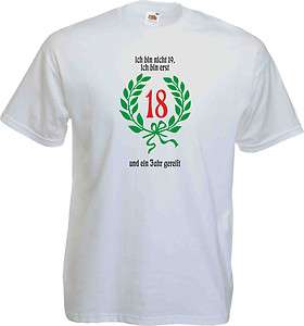 19. Geburtstag T Shirt verschiedene Motive zur Auswahl Größen S 