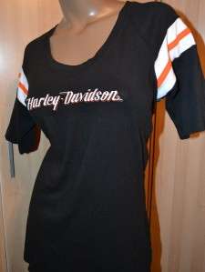 New Harley Scoop 1/2 Sleeve Jersey Top Shirt  
