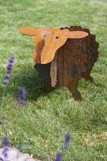 Gartendekoration Schaf aus Eisen mit Edelrost Garten Skulptur 