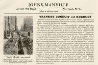 Johns Manville Asbestos Transite Lincoln Tunnel 1940 AD  