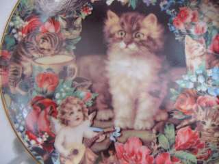 danbury mint victorian cat ( picture purrfect) 8 plate  
