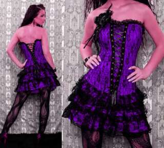 private listing stunning corset dress in purple black lace front back 