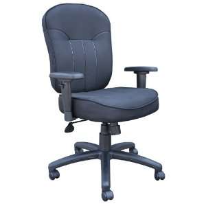   BOSS BLACK FABRIC TASK CHAIR W/ WILD ARMS   Delivered: Office Products