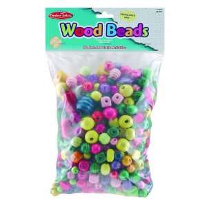 Charles Leonard Inc, Beads   Wood   Assorted Sizes/Colors   1 1Lb/Bag 