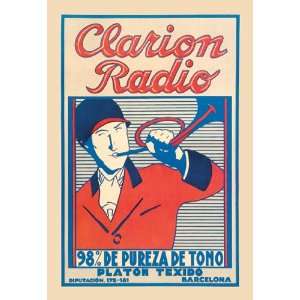  Clarion Radio 12X18 Canvas