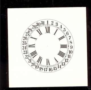 Spare cream paper clock SESSIONS calendar dial 4  