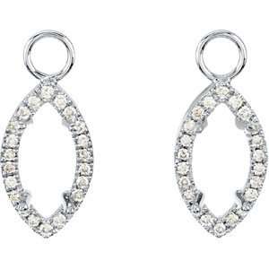   CT TW Semi 14K White Gold Diamond Earrings Dangle Semi Mount Jewelry
