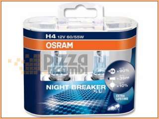 FRP* COPPIA LAMPADE NIGHT BREAKER PLUS H4 12V 60/55W OSRAM pair lamps 