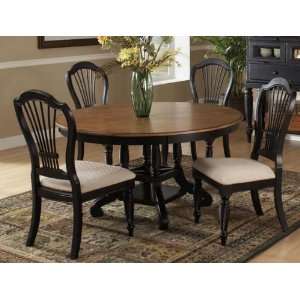 Hillsdale Furniture Wilshire 5 Piece Round Dining Set in Rubbed Black 