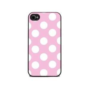   Polka Dot Ipone4 Case   Black Edge Pink Background & White Dot Cell
