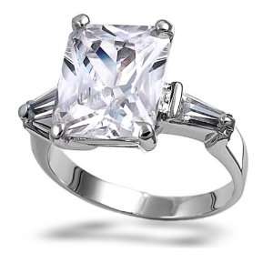  Bling Jewelry Emerald Cut Classic CZ Engagement Ring with 