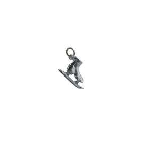   Jewellery Workshops Silver 13x20mm Ice skating boot pendant or charm